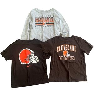Cleveland Browns Kids T-Shirt Set - Gray and Brown Nike NFL Size 4T